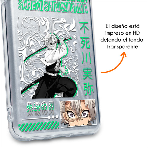 Funda Para Cubot Demon Slayer Sanemi Case Anime Anticaída