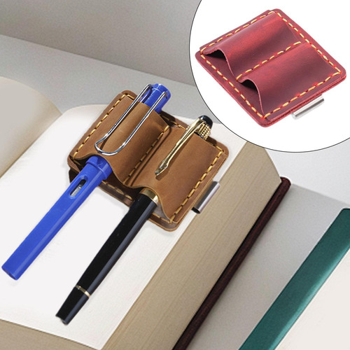 Portalápices Para Cuaderno, Clip Con Clip De Metal, Rojo