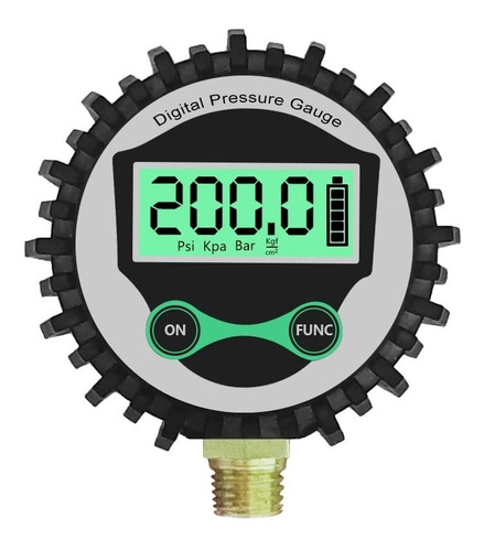 Manómetro Digital Neumático De 0 A 200psi, Rosca 1/4 