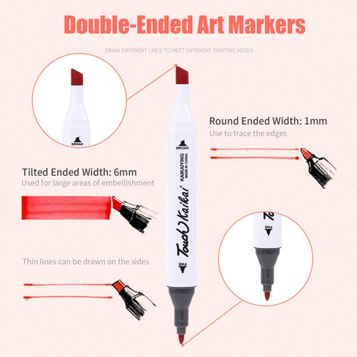 Rotuladores De 48 Colores Con Punta Doble Para Dibujar Y Esc