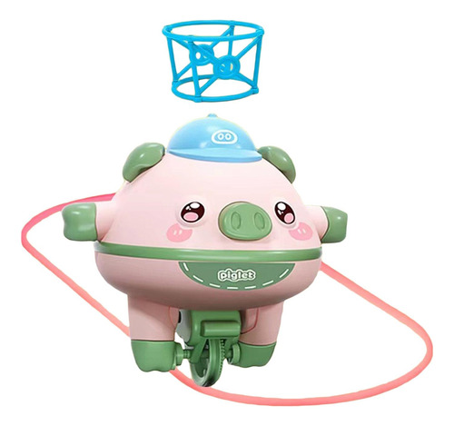 Porco Andando Corda Brinquedo Equilíbrio Robô Verde