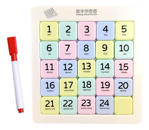 Rompecabezas Deslizante Con Números Magnéticos, Juego 5x5