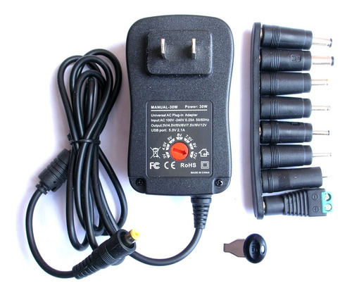 Eliminador Regulador Universal 4.5v A 12v 30w + Usb 5v 2.1a