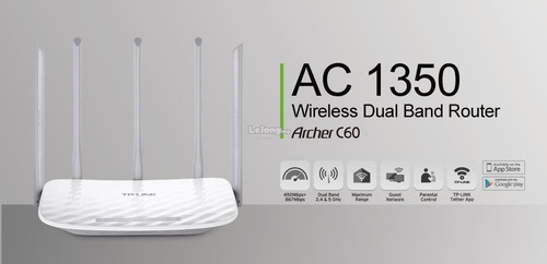 Router 5 Antenas Tp-link Archer Ac1350 C60 Doble Banda