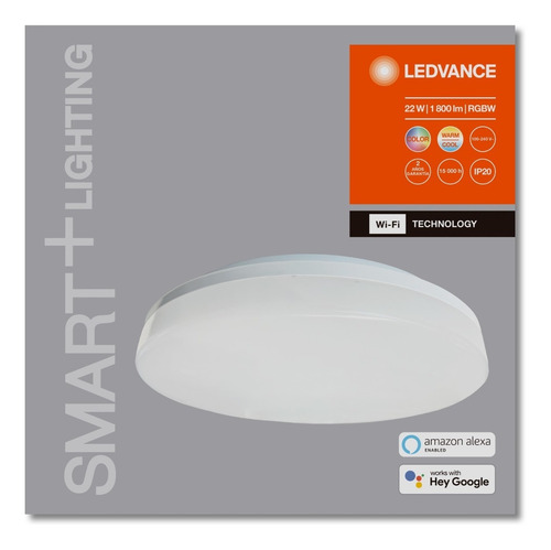 Imagen 2 de 8 de Panel Plafón Led Smart Ledvance 22w Rgbw Dimerizable App