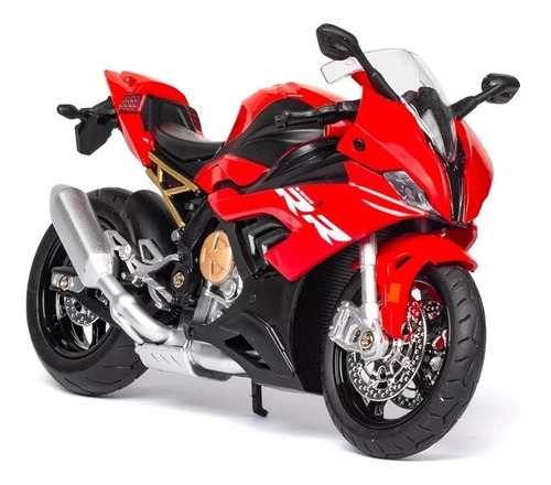 Bmw-1000rr Miniatura Model Metal Con Luz Y Sonido Base 1:12