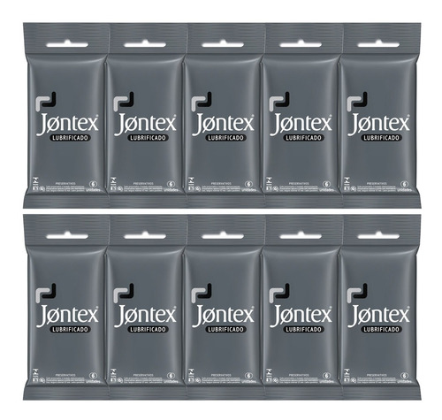 Kit 10x6 Preservativos Jontex (60 Camisinhas)
