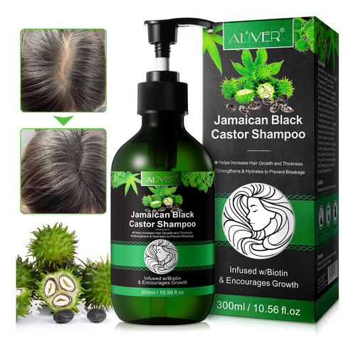 Shampoo Cuidado Capilar Ricino Negro Biotina Fortalecedor