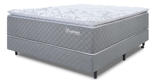 Bf Colchões cama box Casal molas ensacadas pillow top 138cm x 188cm