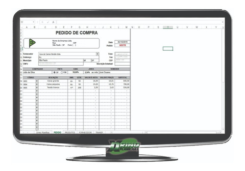 Planilha Pedido De Compra / Ordem De Compra
