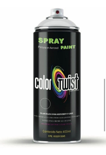 Pintura En Spray Alta Temperatura Color Twist Negro Aluminio