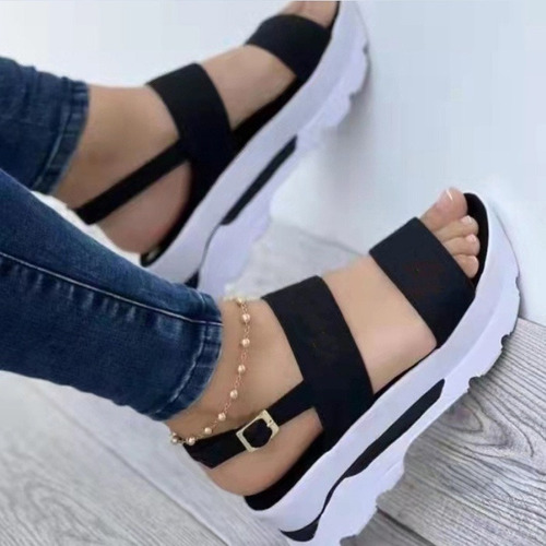 Sandalias Cuña Ligeras Para Mujer Zapatos Plataforma Tacones