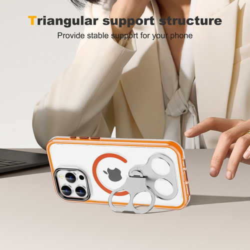 Funda Doble Anillo Antigolpes Magsafe Para iPhone 14/15/16