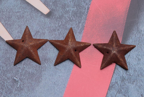 30 Estrellas De Granero Con Agujero, Estilo Vintage, Rústica
