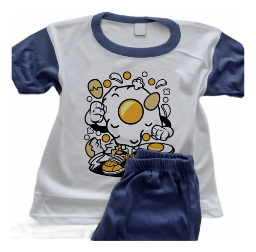 Pijamas Huevos Fritos Infantil Estampado Personalizado 0099