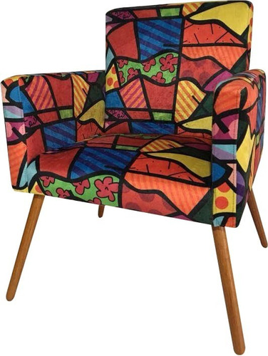 Poltrona Decorativa Romero Brito Bia Luxuosa Menor Preço