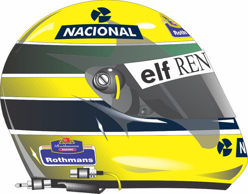 Emblema Capacete Ayrton Senna Adesivo Resinado Patriota 
