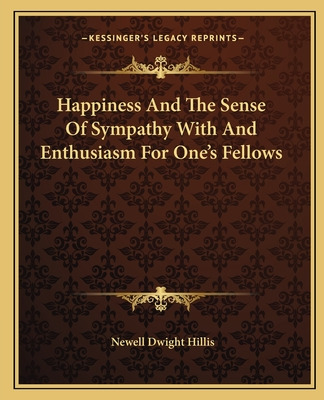 Libro Happiness And The Sense Of Sympathy With And Enthus...