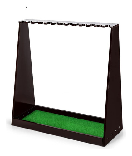 Soporte De Golf De Madera Para 13 Palos Con Césped Artificia