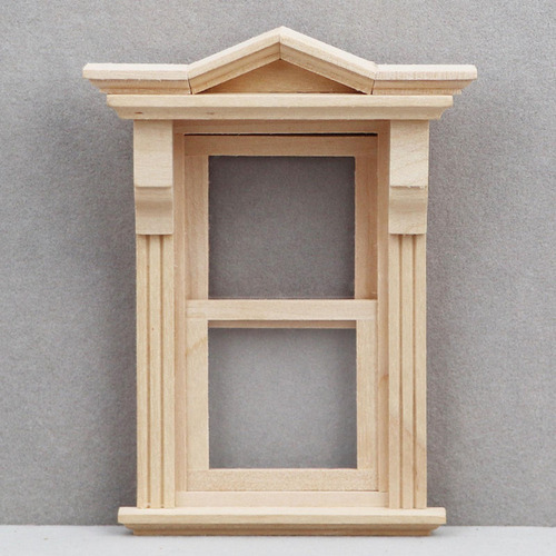 1: 12 Muebles De Casa De Muñecas Con Ventana De Madera,