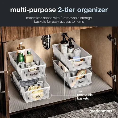 Organizador De Dos Estantes Con Divisores 50,8 Cm