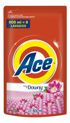 Jabón líquido Ace Toque De Downy doypack 800 ml