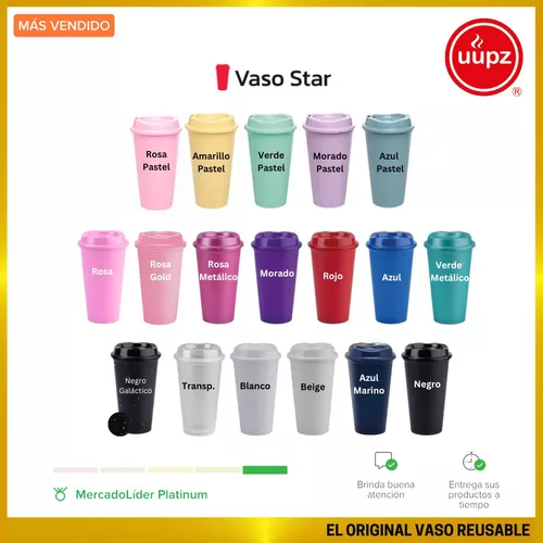 Vaso de cafe reutilizable, Paquete con 6 piezas, incluye 5 mangas de  cartón, Termo para café, Vaso térmico para café, (Variedad 6 colores) :  : Hogar y Cocina