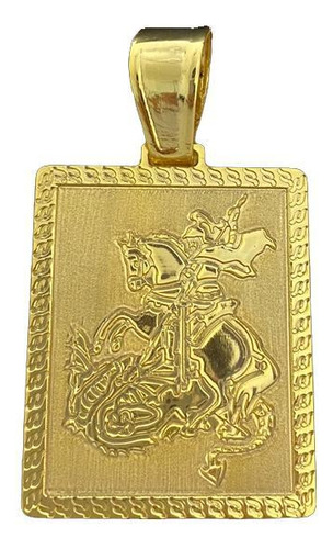 Pingente São Jorge Gg - Banhado A Ouro 18k