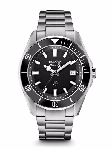 Imagen 2 de 6 de Reloj Bulova Hombre Acero 98b203 Marine Star Calendario 100m