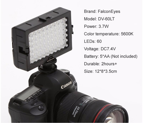 Lampara De 60 Leds Para Cámara Dslr O Videocámara Msi