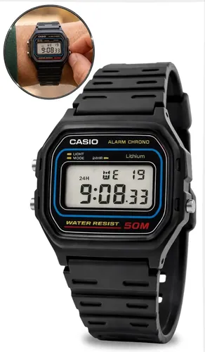 Relogio Casio Masculino Digital Preto De Resina W 59 1vq