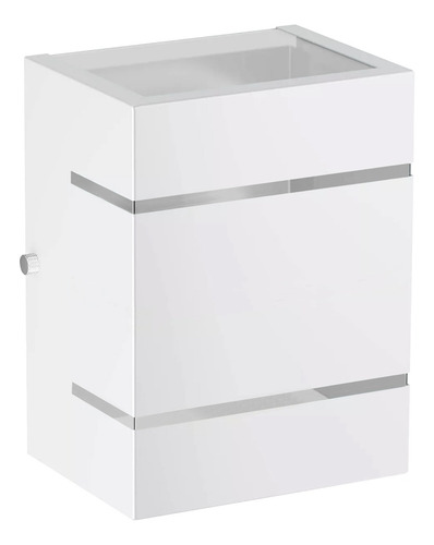 4 Arandelas Externa 2 Frisos Foco Fachos Parede Muro Estrutura Branco 110v/220v