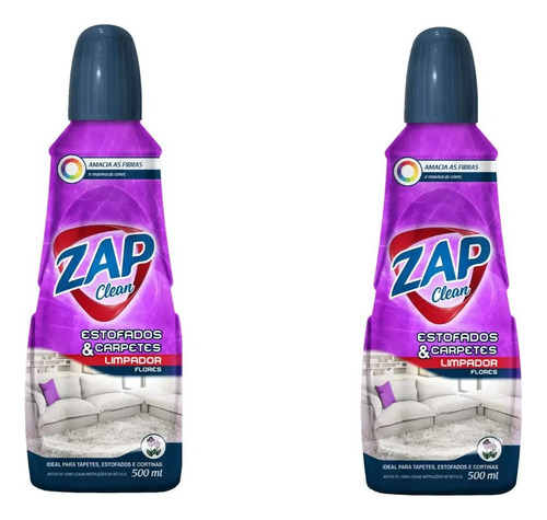 Kit 2 Limpa Carpetes E Sofá Frasco 500ml - Zap Clean