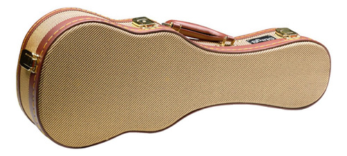 Estuche Duro Deluxe Gcxuks Ukulele Soprano Tweed Dorado...