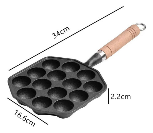 Máquina Antiadherente Para Hacer Takoyaki Con 614 Agujeros,