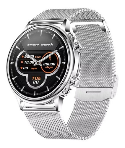 Imagen 1 de 6 de Smartwatch Reloj Inteligente Noga Ng-sw08 Android Plateado