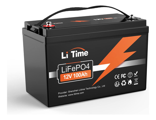 Batería Litime Lifepo4 12 V 100 Ah Bci Group 31 W/ Bms 100a