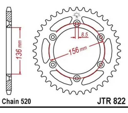 Corona Suzuki Jt 822.47 Dr 250/350se 47 T - Bmmotopartes 