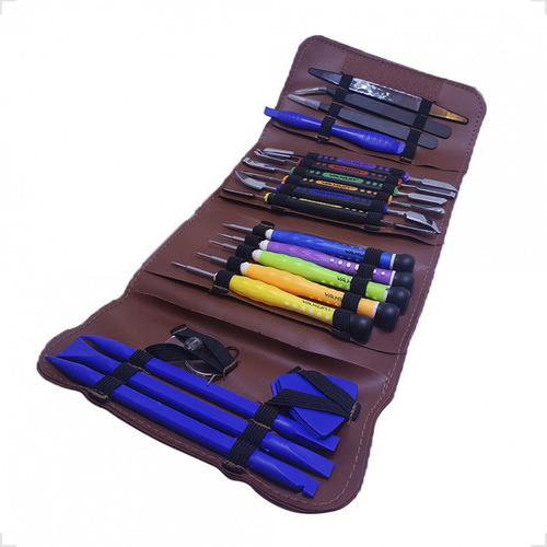 Kit de llaves, espátulas, ventosa y pinzas, 26 piezas, Yaxun Yx6126