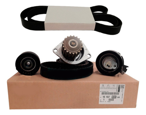 Kit Distribucion Y Bomba Orig + Poly V Peugeot 206 1.6 N 16v