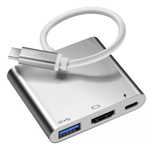 Adaptador Convertidor Hub Usb C A Hdmi 4k Usb 3.0 Y Tipo C