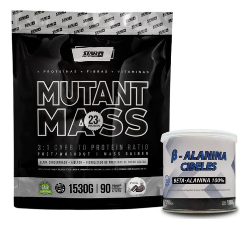 Mutant Mass 1.5kg+beta Alanina Cibeles 180g Aumento Muscular Cookies