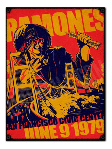 #825 - Cuadro Decorativo Vintage - Ramones Poster No Chapa