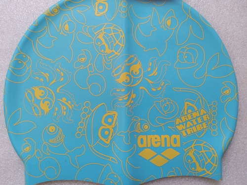 Gorro De Natación Niños Junior Silicona Arena Diseño Marino