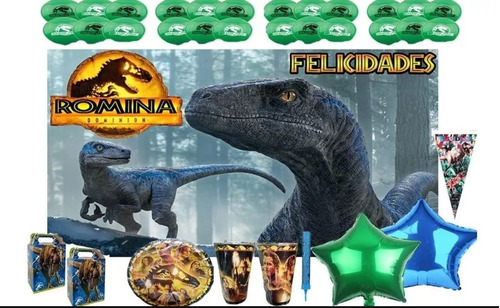 Jurassic Park Paquete Fiesta Para 20 Niños Jurassic World 