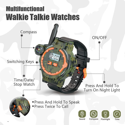 Walkie Talkies 2 Radios Pulsera Niños Regalo Navidad