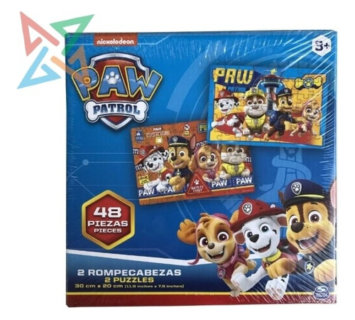  Paw Patrol: 2 Rompecabezas De 48 Piezas Evio Gratis