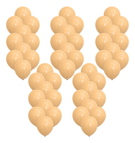 Globos Premium 10 Pulgadas X 50 Unidades Oro Palido