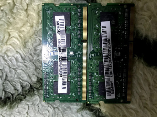 Imagem 1 de 3 de Duas Memórias Ram (4gb) - Ddr3 (notebook) Tmt451s6bfr8a-pbhj