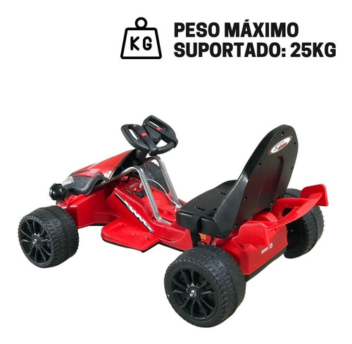 Mini Kart Elétrico Infantil 6v Com Luzes E Som Suporta 25kg